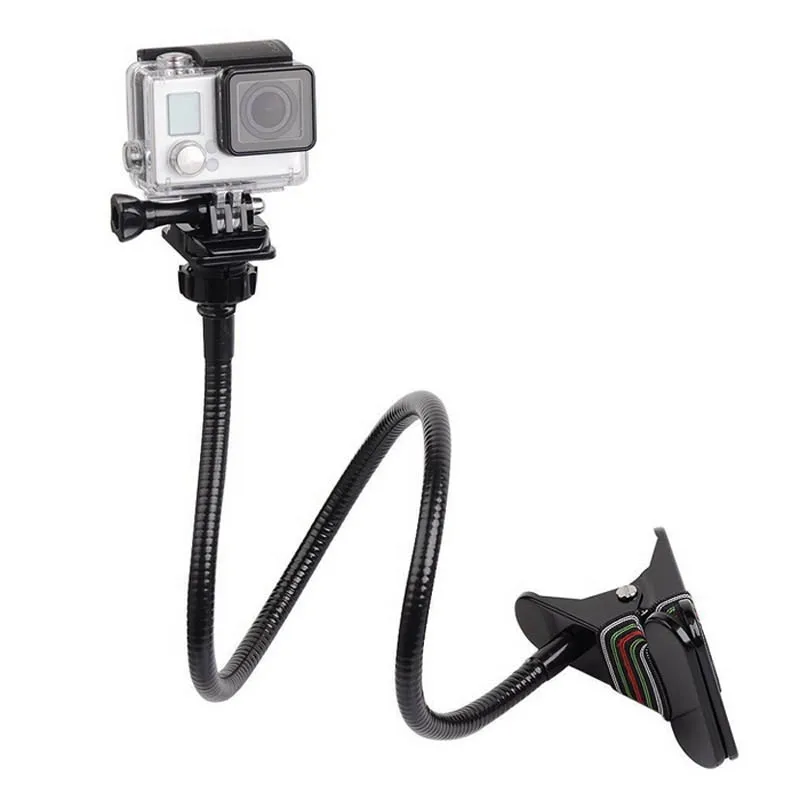 

Hot Adjustable 360 Degree Rotating Clamp Mount with 70cm Gooseneck Extension Jaw Clip Bracket for Gopro Hero 4 3+ 3 2 SJCAM