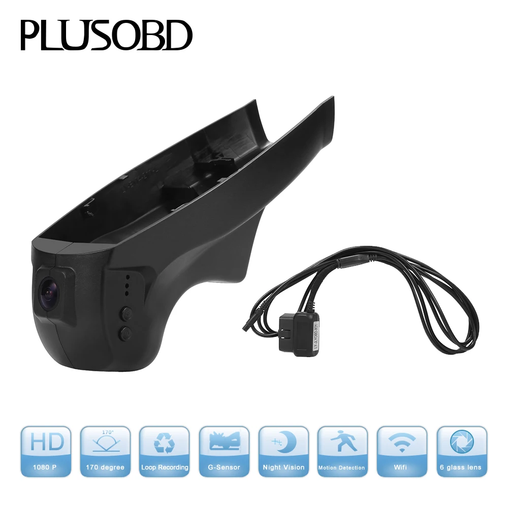 cheap PLUSOBD Wifi Car Camera For BMW X5 X6 F15 F10 F18 F07 7 Series F01 F02 Hidden DVR Video Recorder Dash Cam Car Black Box 1080P