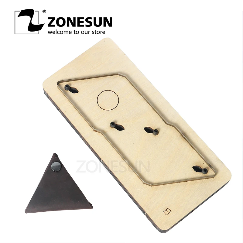 

ZONESUN Customized Triangular Leather Coin Holder Change Purse Minimalist Wallet Cutting Mold Die Cutter Animal Japan Steel