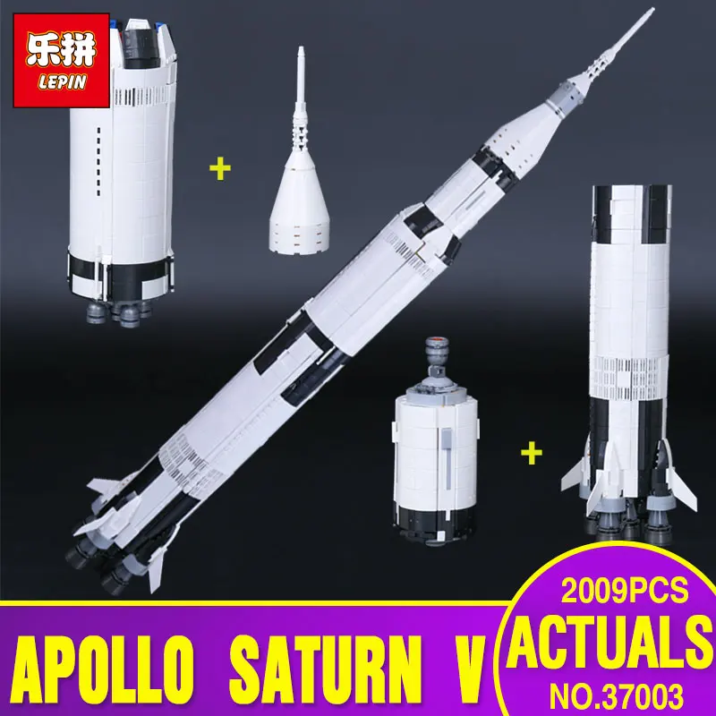 

Lepin 37003 2009Pcs Creative Series The Apollo Saturn V Launch Vehicle Set Children Educational Building Blocks Bricks Toy 21309
