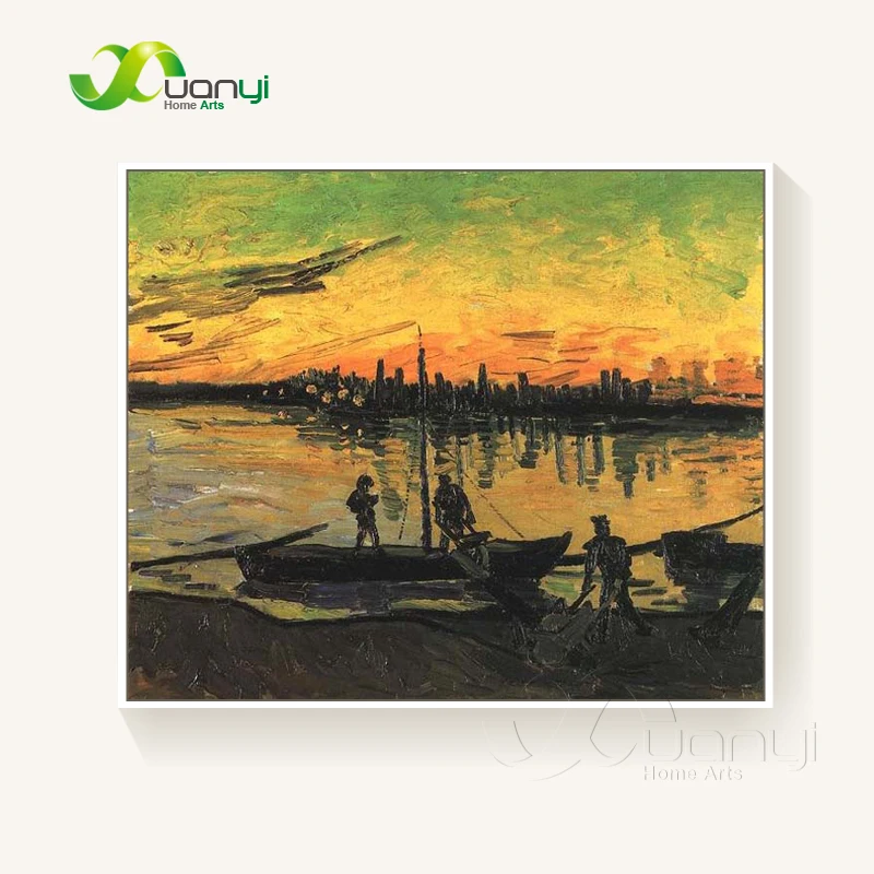 

Van Gogh Fishing Boat Oil Painting Reproductions Handmade On Canvas Home Decoraction Picture For Kitchen Wall Picture Unframed