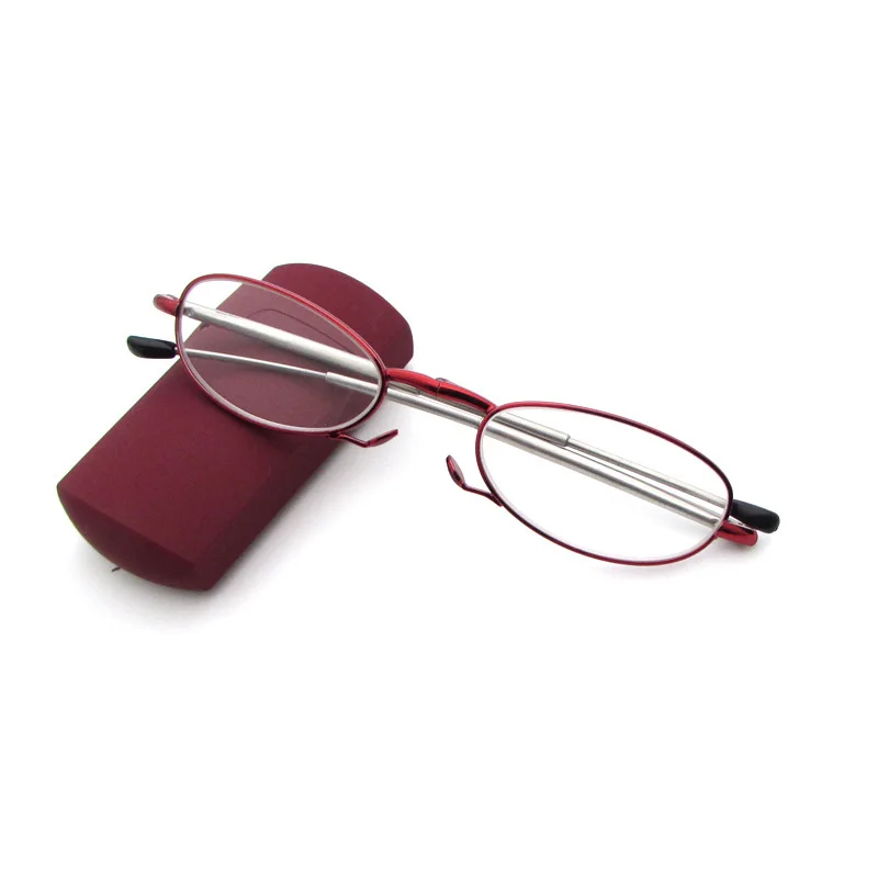 MMini разработан очки для чтения для мужчин и женщин складной синий свет и радиационная защита маленькая рамка черные очки с коробкой