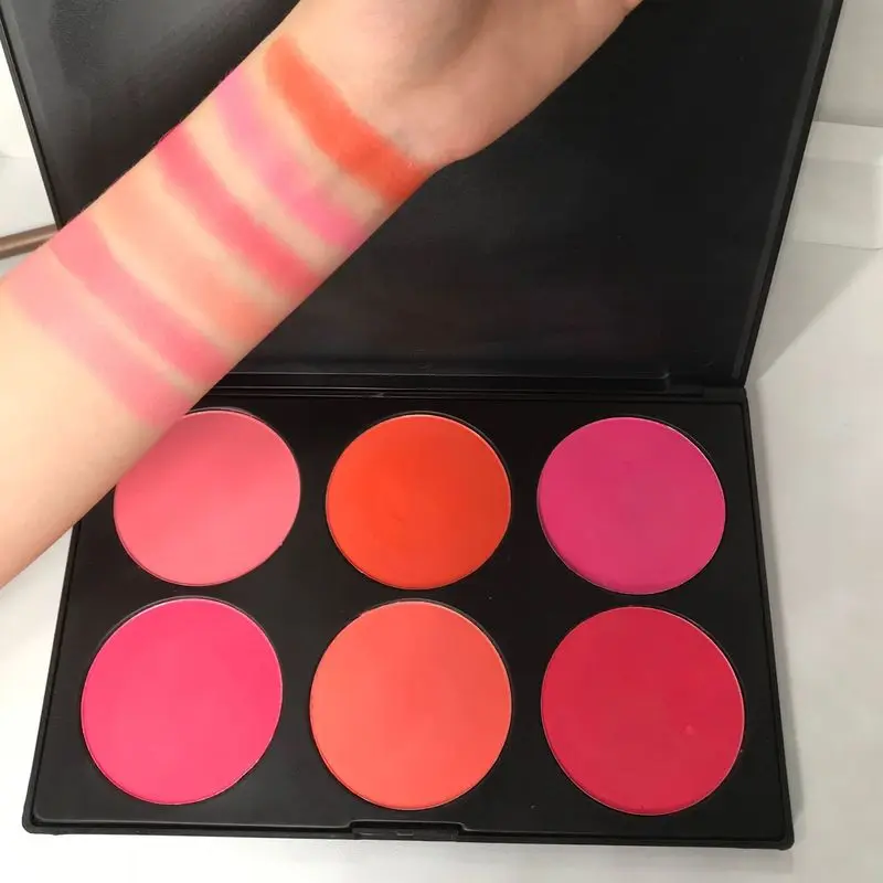 

6 Colors/Set Make up Blush Palette Face Blusher Contour Powder Palette Cosmetic Facial Foundation Blush Powder Makeup Pallete