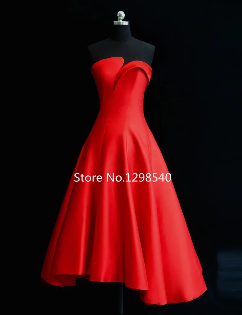 Simple Cheap A line Satin font b Cocktail b font font b Dress b font Summer