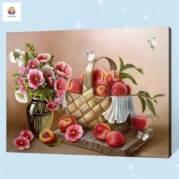 

Frameless DIY Digital Painting By Number Window Poppy Fruit Acrylic Paint Abstract Modern Wall Art Canvas Painting For Home Deco