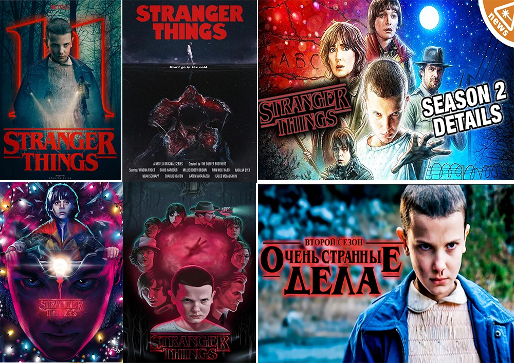 

Stranger Things 2 Poster Clear Image Wall Stickers Home Decoration Good Quality Prints White Coated Paper home art Brand MO128