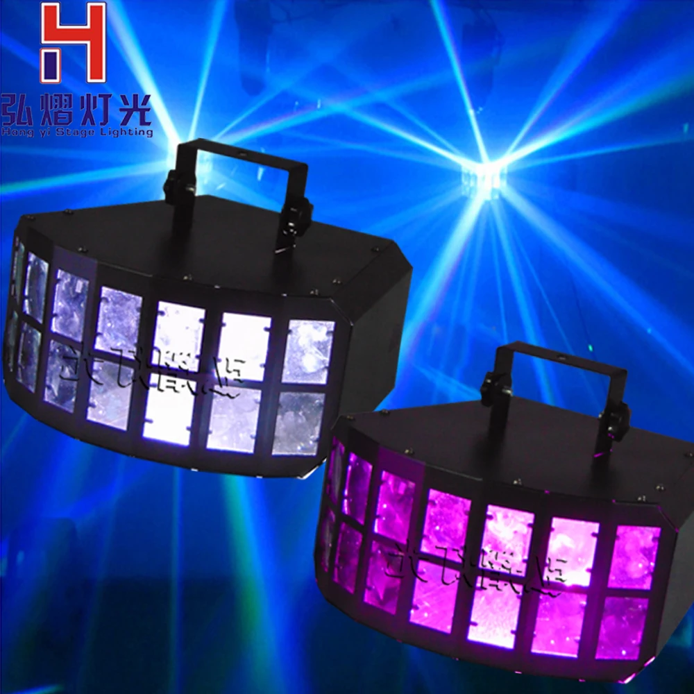 

2PCS/LOT LED 2x10W CREE RGBW 4in1 USA double butterfly effect light for disco, dj, bars, ktv, party