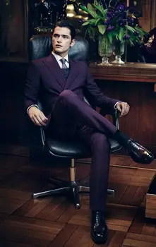 

New Arrival Burgundy Gentleman Suits For Men Groom Wear Wedding Prom Tuxedos Business Formal Suit Best Man Suits Jackets+Pants