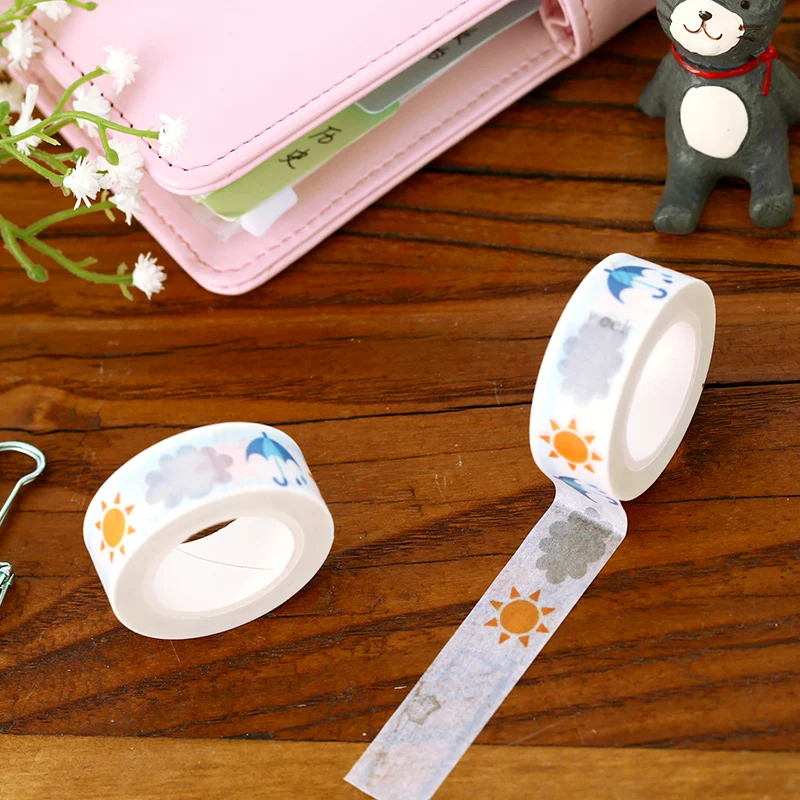 Weather Washi Tape Paper Stickers Scrapbooking Masking DIY Cintas Decorativas De Papel Adhesiva | Канцтовары для офиса и дома