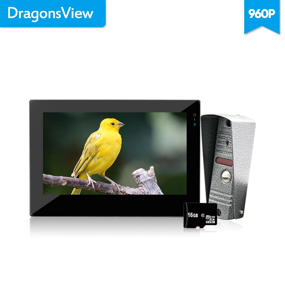Dragonsview сенсорный экран видео телефон двери 7 дюймов AHD 960P дверной звонок движения