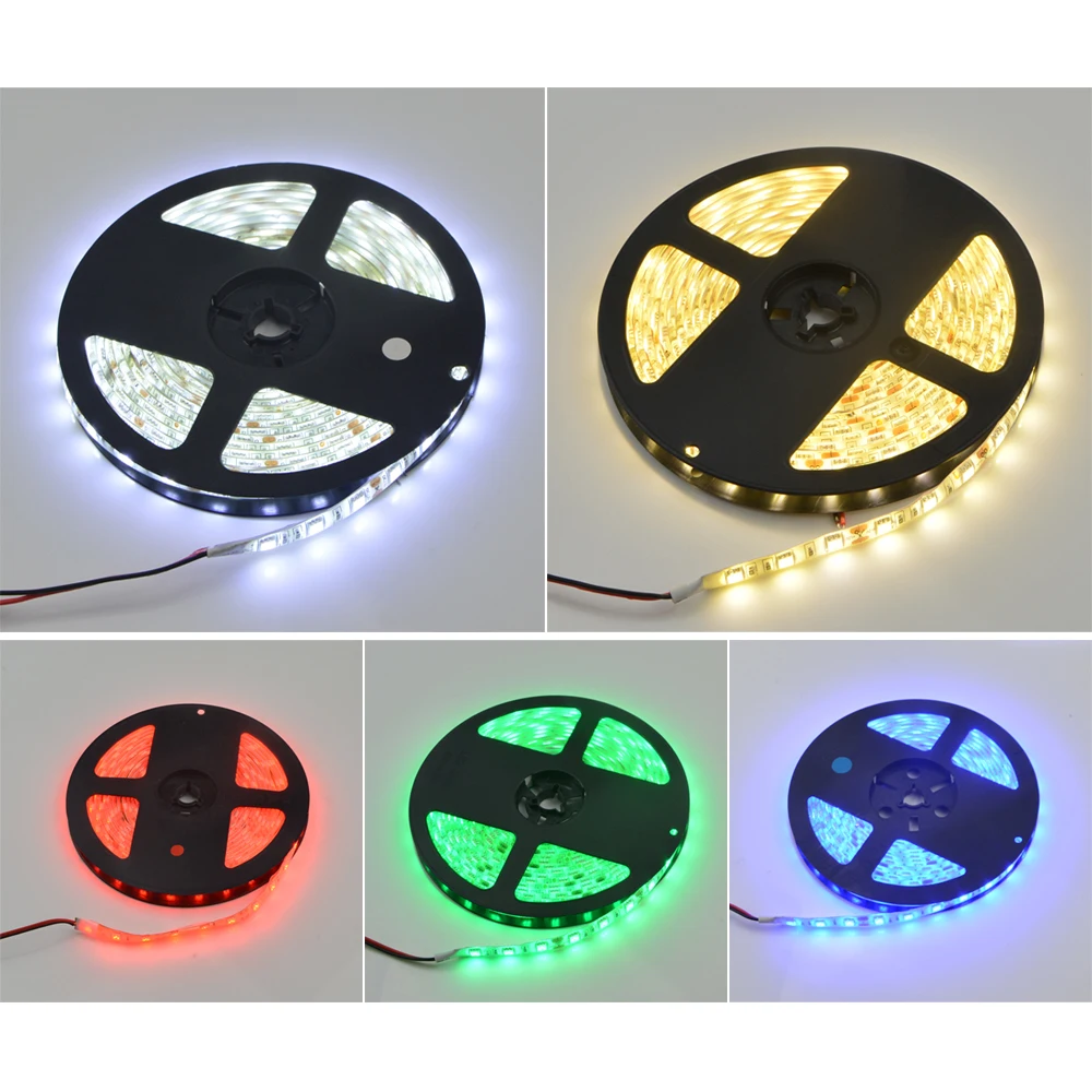 5 м/лот 5630 5050 2835 SMD RGB/белый/теплый белый Светодиодная лента 12 В гибкая светодиодная лента неоновая лампа лента 60 светодиодный s/M подсветка