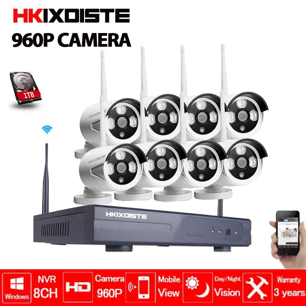 Plug Play Wireless 8CH font b CCTV b font Camera System P2P Wireless NVR IP Camera