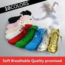 Современная парусиновая танцевальная обувь для джазовых балетных танцев; разноцветная парусиновая обувь на мягкой подошве с разрезом для мужчин и женщин