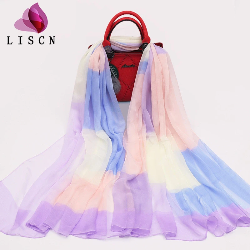 

2019 Summer New Multi-function Shawl Thin Sunshade Solid Color Silk Scarf Scarf Wild Lady Long