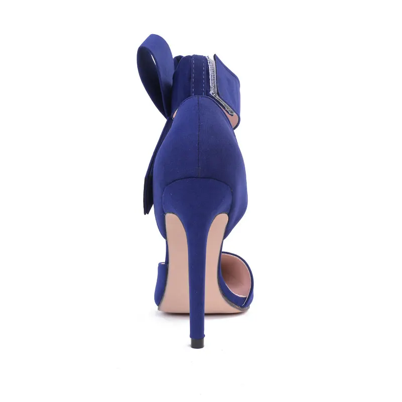 HAIYUELI New spring summer fashion sexy big bow pointed toe high heels sandals shoes woman ladies wedding party pumps dress shoe