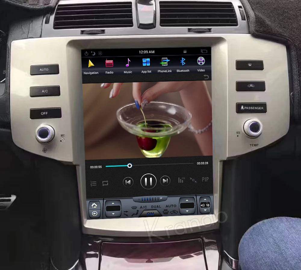 Excellent Krando Android 6.0 12.1" Tesla style Vertical screen car navigation for toyota mark x reiz 2005-2009 radio gps multimedia wifi 4