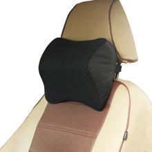 Автомобильная подушка для шеи поддерживает мягкую пену памяти, подголовник автомобиля, аксессуары для салона автомобиля, черный, бежевый, красный