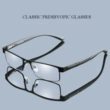 Новые Модные металлические очки для чтения для пожилых людей, диоптрий+ 1,00+ 1,50+ 2,00+ 2,50+ 3,00+ 3,50+ 4,00, очки против усталости
