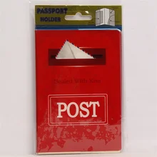 Красный почтовый паспорт обложка для путешествий, 2D держатель паспорта Тонкая Пластиковая Обложка на паспорт сумка Обложки для пасспорта Чехол Размер: 10*14 см
