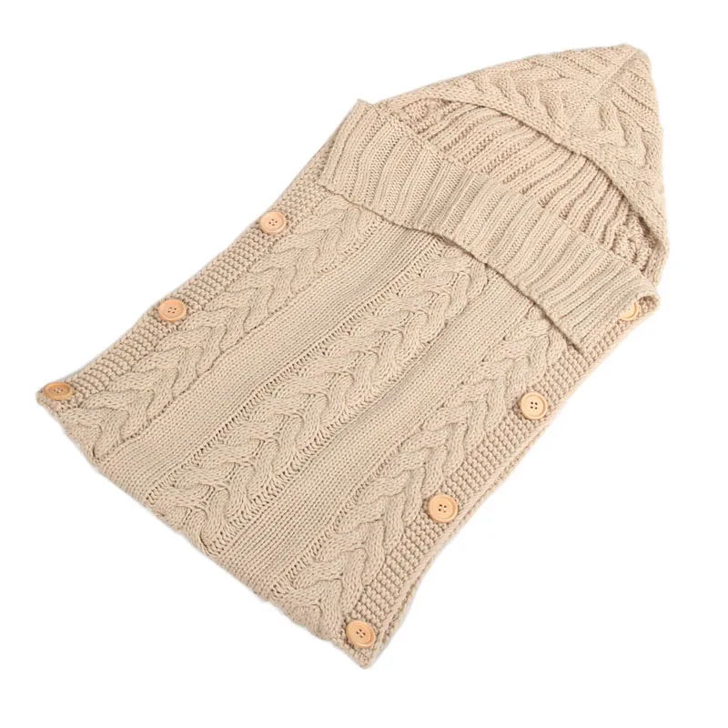 Baby Swaddle Wrap Warm Wool Crochet Knitted Newborn Infant Sleeping Bag Baby Swaddling Blanket Sleep Bags (2)
