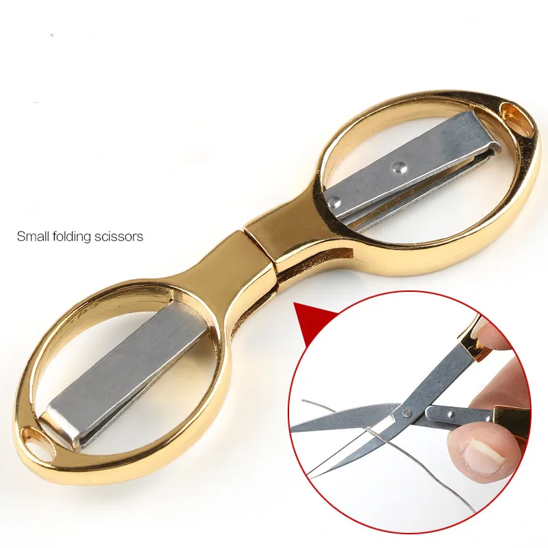 

Golden Handle Stainless Steel Tailor folding Sewing Scissors Sharp Blade Dressmaking Fabric Craft Cutting Textile Clothes Shears