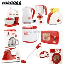 Simulation pretend play set coffee machine eggbeater macihe juice machine microwave oven vocuum cleaner toys brinquedo