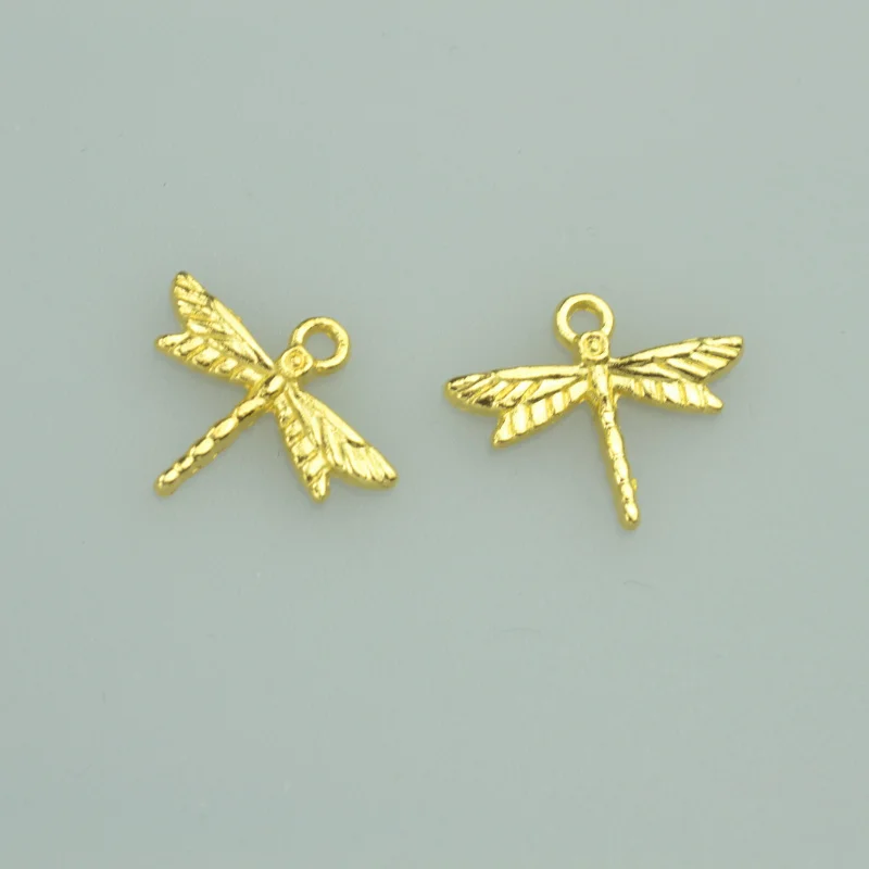 

40pcs 16*19mm gold color dragonfly Alloy charms pendant fit necklace bracelet diy Pendants for jewelry making 4023A