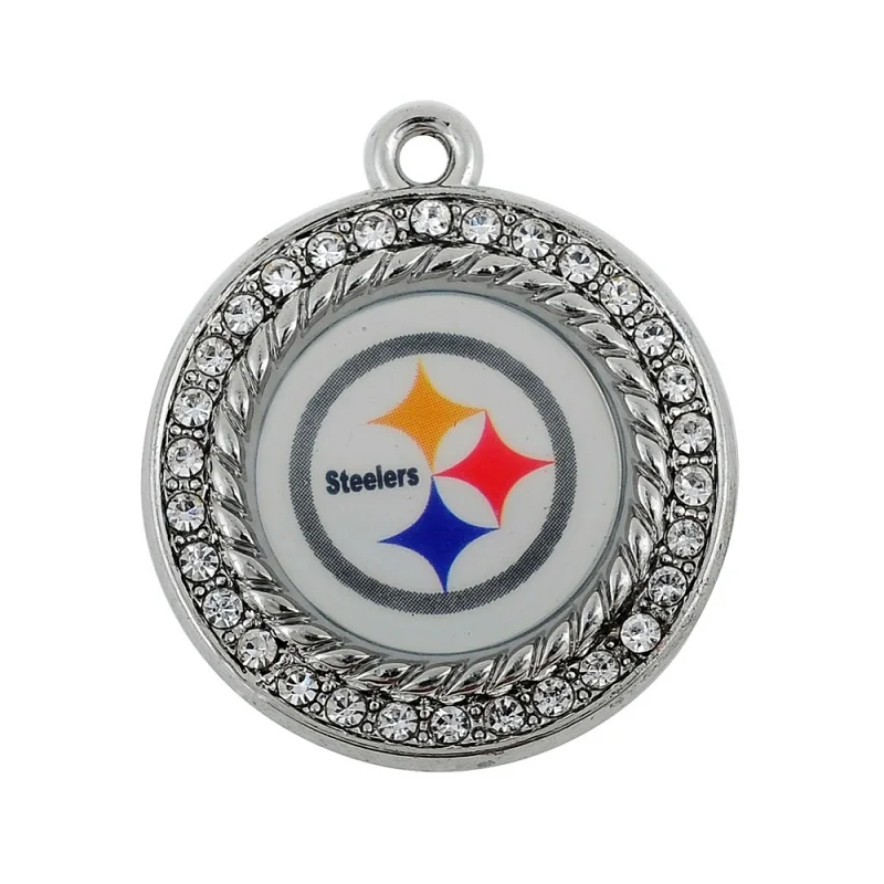 

6 Styles Metal Steelers Pendant Charms For DIY Necklace Bracelet Fashion Sport Jewelry