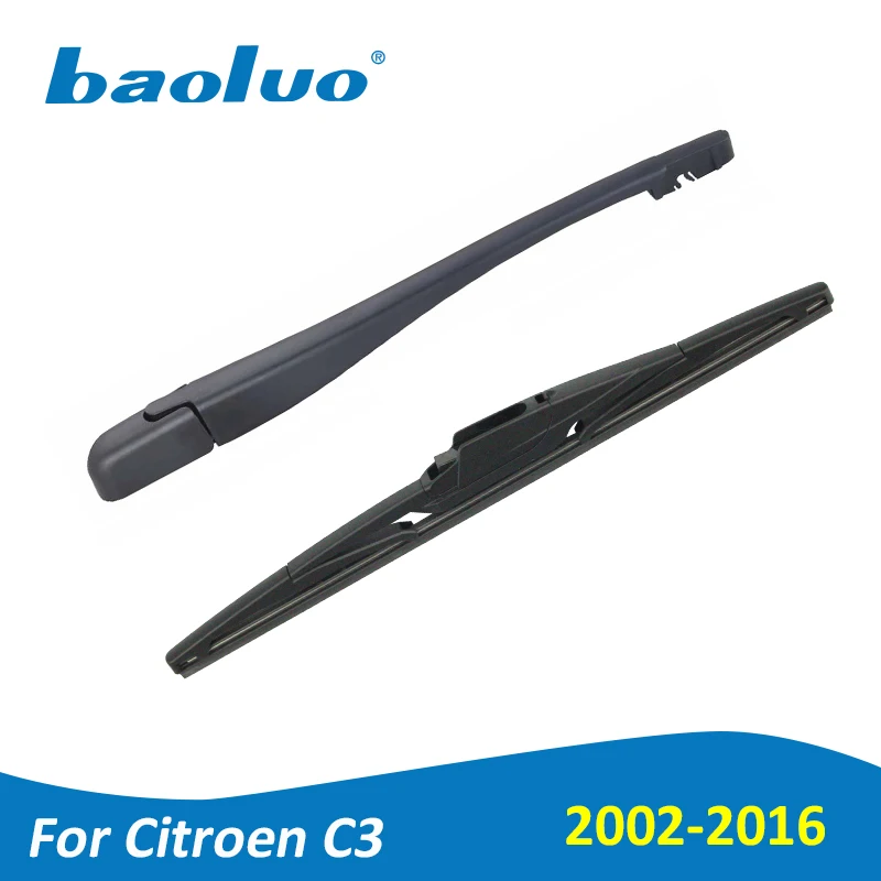 BAOLUO 12" Rear Wiper Blade And Wiper Arm For Citroen C3 2002 2016
