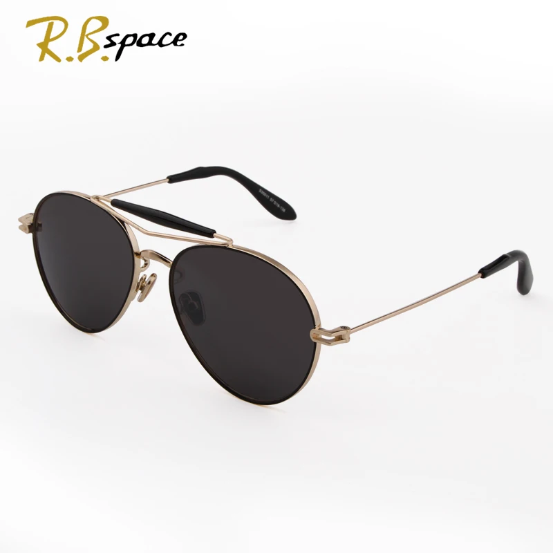 Мода женский металлические солнцезащитные очки пляж путешествия важно высокое качество солнцезащитные очки женские дизайнерский бренд класса люкс солнцезащитные очки мужчины - Цвет линз: Gold black