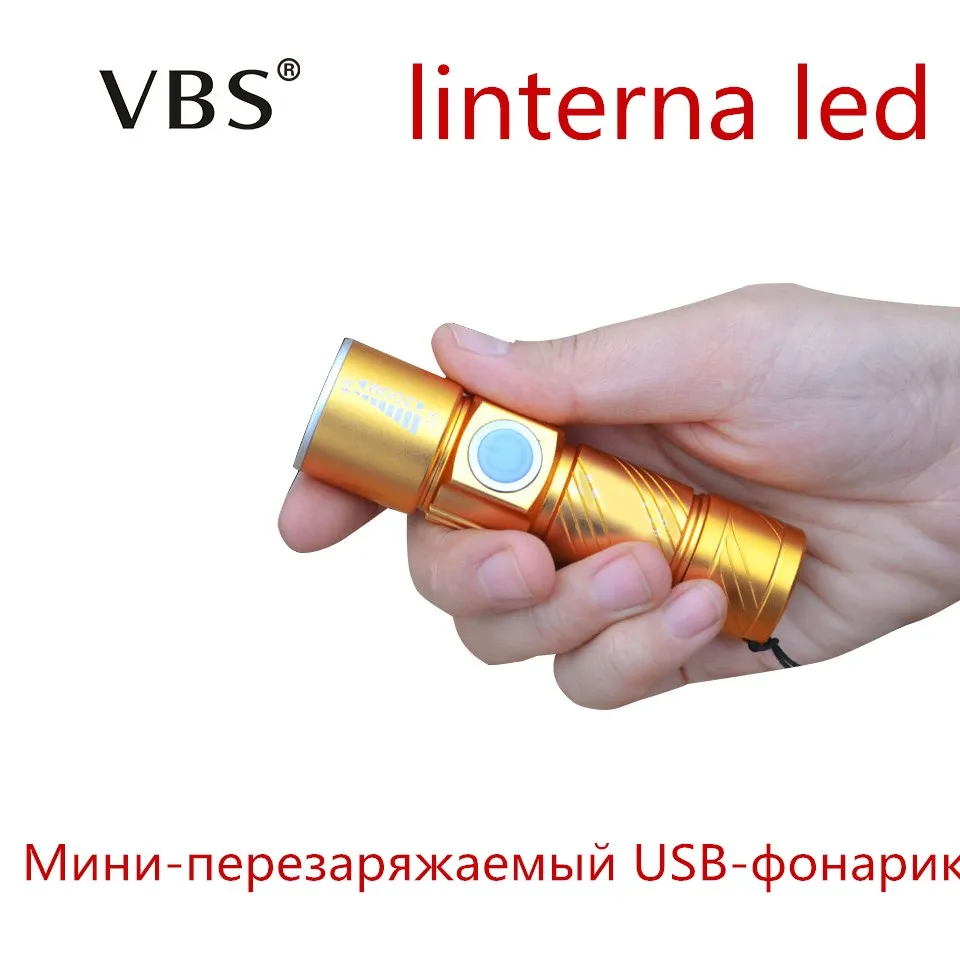 Mini LED Flashlight 5W Zoomable CREE 1000LM Waterproof Lanterna LED Torch USB led Rechargeable lampe de poche Linterna led Bulb
