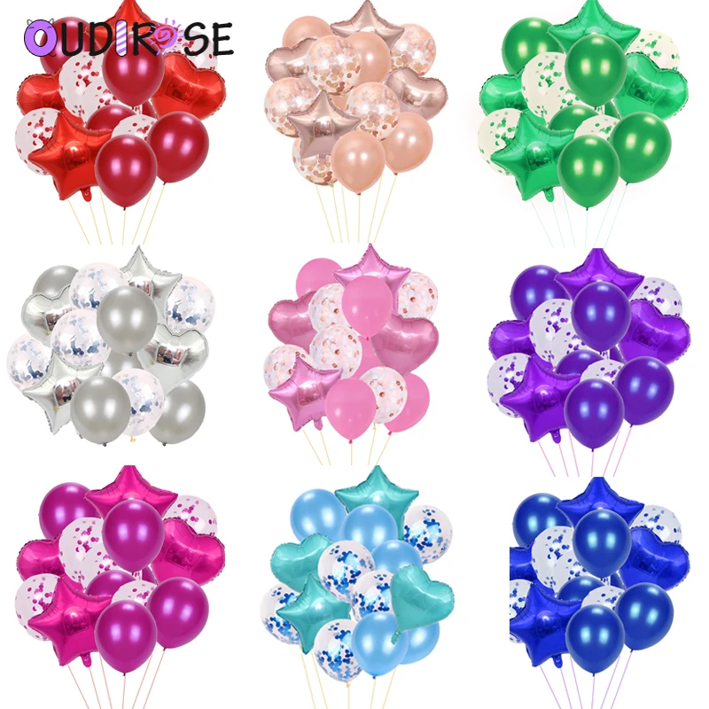 OUDIROSE 14 шт латексные конфетти воздушные шары из розового золота для мальчиков с