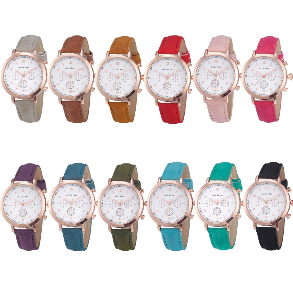 

Women watches Fashion Women's Leather Band Casual Strap Band Watch Quartz Analog Wrist Watch Laides Watch for Gifts