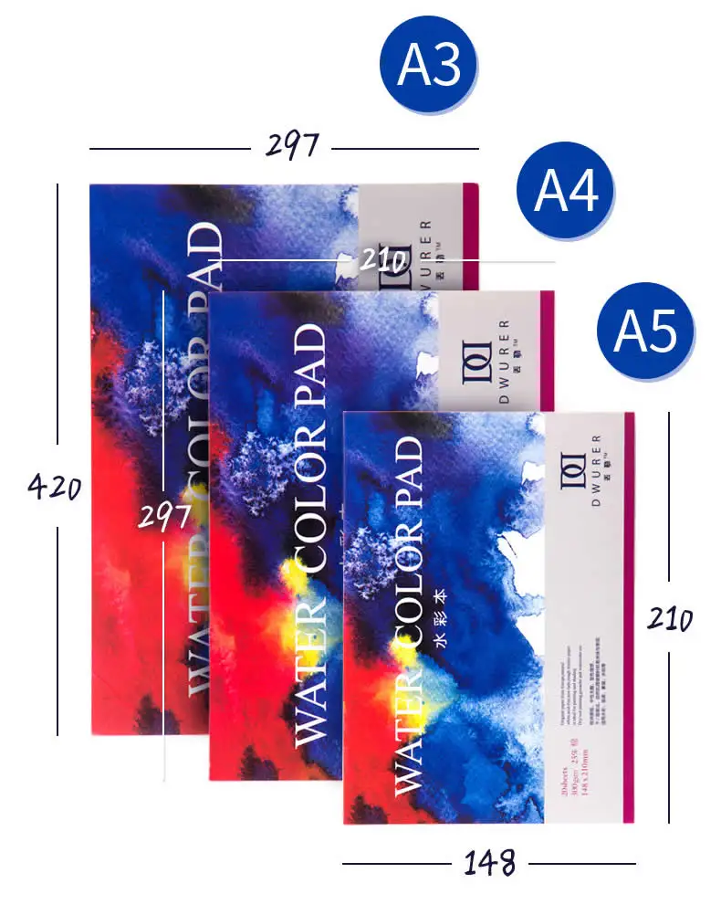 300 г/m2 профессиональная Акварельная Бумага 20 листов ручная роспись водорастворимый книга творческим бюро школьные товары для рукоделия