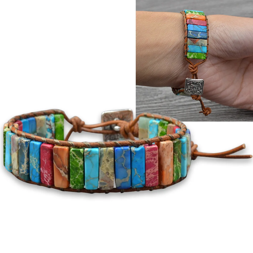 Men Women Leather Wrap Mobile Knots Exquisite Accessories Tube Beads Classic Couples Bangles Multi Color Gift Ethnic Style | Украшения и