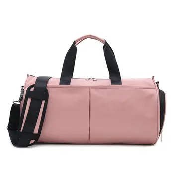 

Lady Black Travel Bag Pink Color Shoulder Bags Women Handbag Women Weekend Portable Nylon Tote Waterproof Handbags LGX78