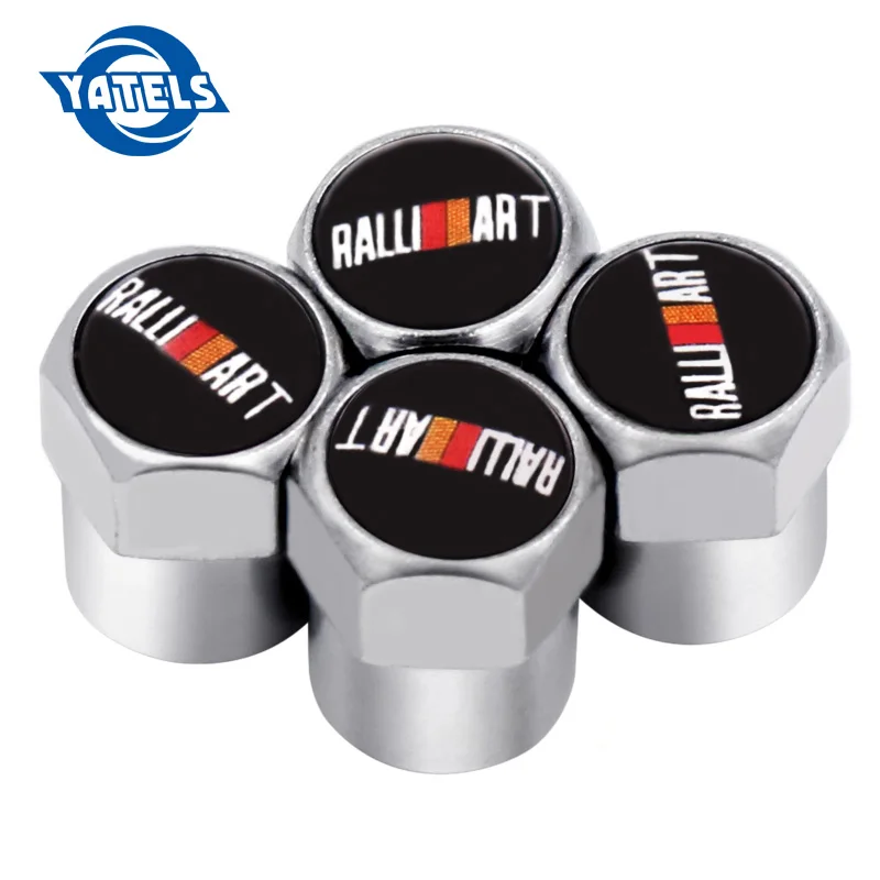 

Car Styling Wheel Caps Tire Valve Caps For Ralliart Logo For Mitsubishi Lancer ASX Outlander Pajero Carisma L200 Galant EVO Colt