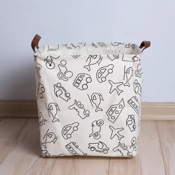 

New Large Laundry Bag Clothes Storage Baskets Home Clothes Print Bags Kids Toy Storage Household Folding Laundry Basket