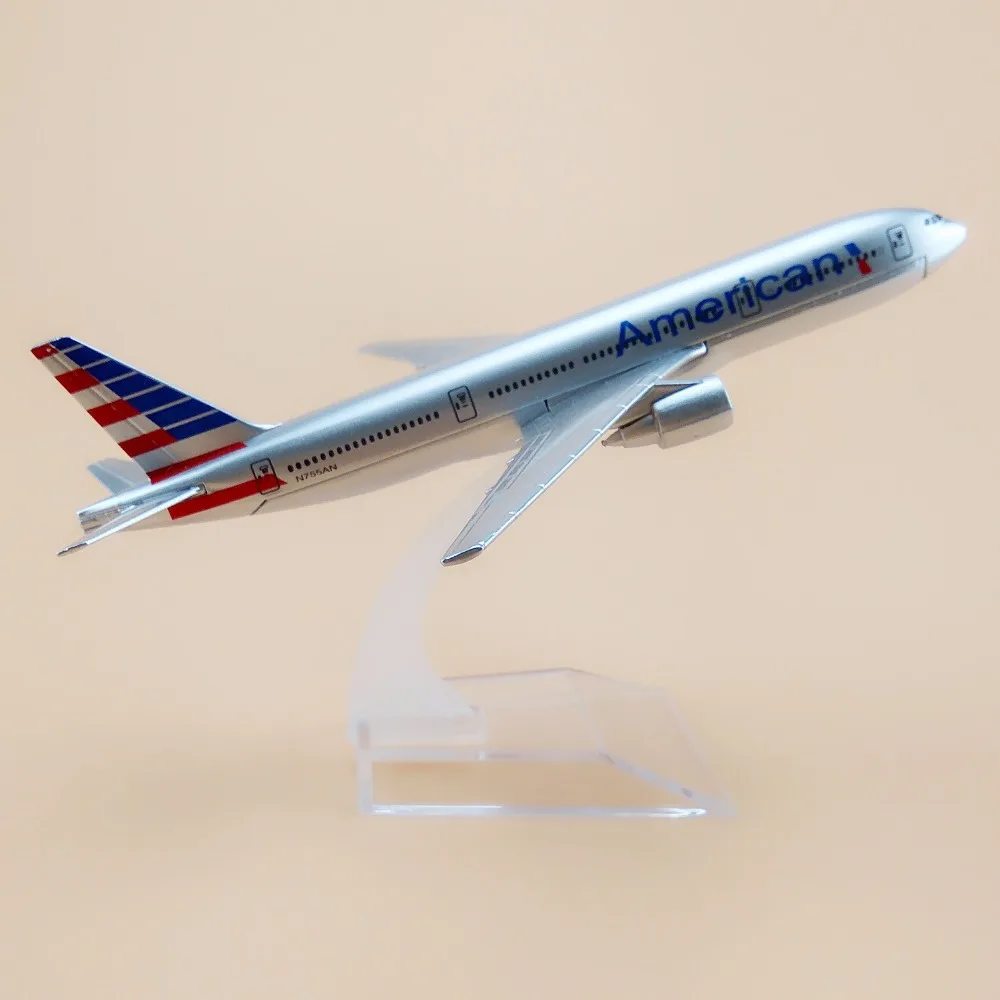 Сплав металла Air American B777 AA Airlines модель самолета Американский Boeing 777 модель самолета литой под давлением самолет детские подарки 16 см