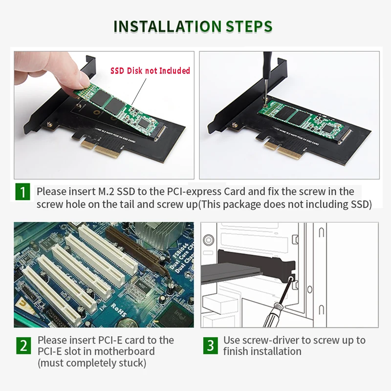 Адаптер M.2 PCIe M2 NGFF SSD NVME M Key на базе SATA B к PCI e 3 0 X4 X8 X16 2230 2280 Размер ssd Контроллер