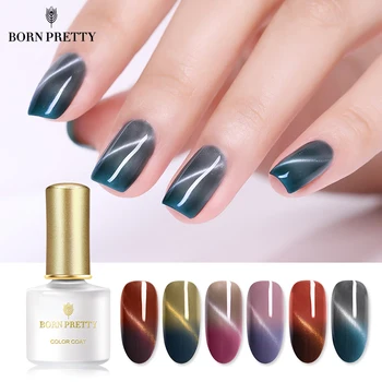 

BORN PRETTY Thermal Magnetic Cat Eye Nail Gel Polish 6ml Temperature Color Changing Nail Gel Soak Off Art UV Gel Varnish