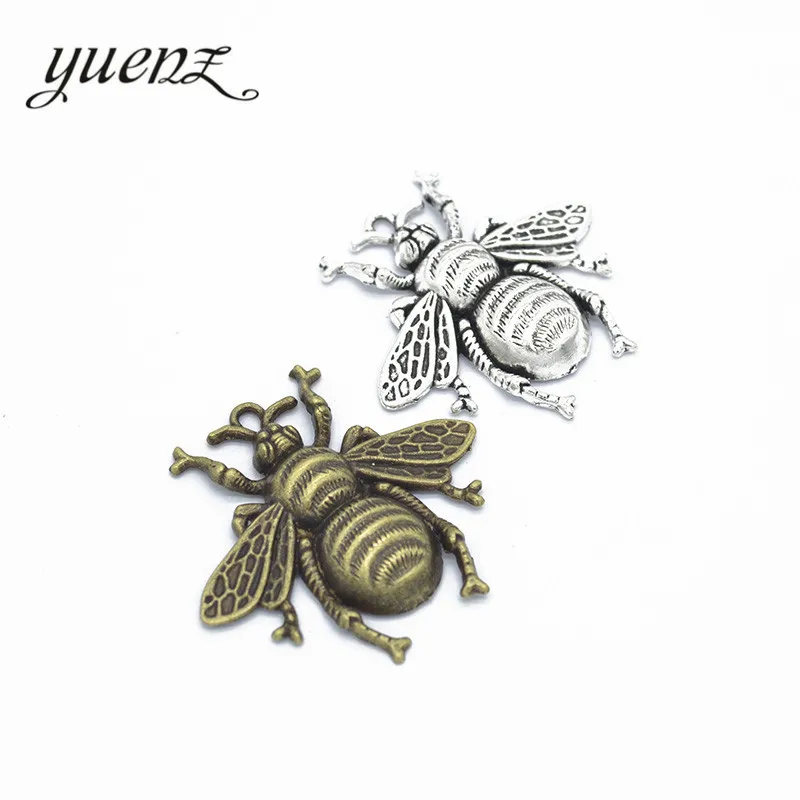 

YuenZ 5pcs 3 color Antique Silver bee Charm fit for Bracelets Necklace Pendant DIY Metal Jewelry 40*38mm D241