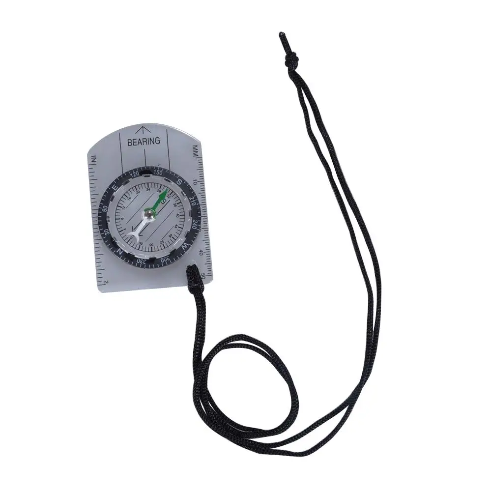 as picture Multifunctional Outdoor Equipment Portable Compass Map Scale Ruler Hiking Camping Professional Mini Survival Equipment Outdoor - Цвет: as picture