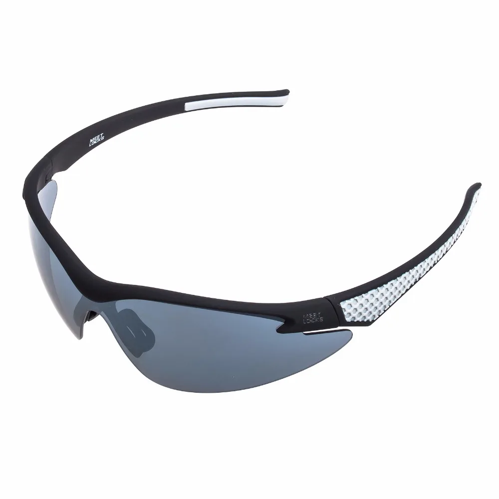 MEETLOCKS, спортивные велосипедные солнцезащитные очки, поликарбонатная оправа с линзами против песчаника, УФ-защита для велоспорта, езды, вождения на открытом воздухе - Цвет: Grey