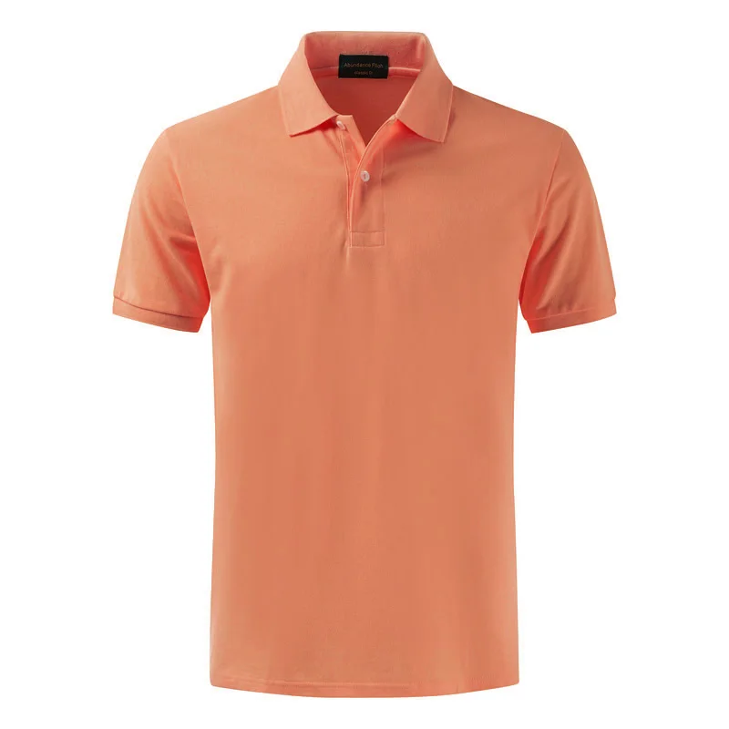 

High quality 100% cotton simple polo shirt with short sleeve lapel men's summer plain and large size polo shirt