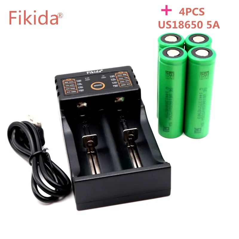 Fikida VTC5A 3,7 V 2600 mah 18650 батарея для sony VTC5A 35A Игрушки Инструменты фонарик батарея+ F2 Смарт зарядное устройство