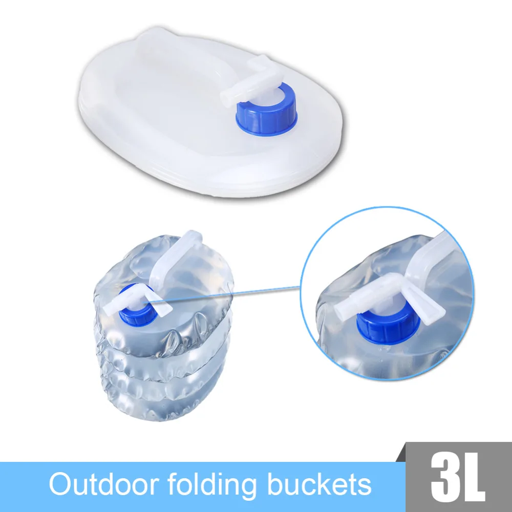 

1 Pcs 3/5/10L Collapsible Camping Emergency Survival Water Storage Carrier Bag Supply +Tap
