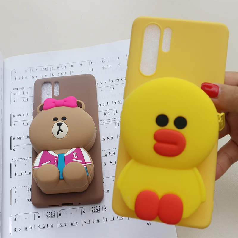 Чехол-Кошелек Totviss с милым мультяшным 3D медведем, чехол для телефона для Xiao mi Red mi Note 6 7 5 Pro Red mi 6 Pro 6A 5 Plus mi A2, мягкий силиконовый чехол