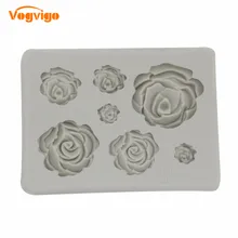 VOGVIGO Цветок розы Силиконовые помадные формы торт завод серии украшения DIY шоколад выпечки пищевого класса испечь инструменты плесень инструмент