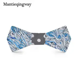 Mantieqingway деревянный галстук-бабочка Bowknots для Свадебная вечеринка галстуки в полоску дерево с бантом + платок + брошь + Запонки Наборы для